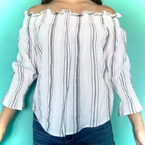 Striped Off-the-Shoulder Top